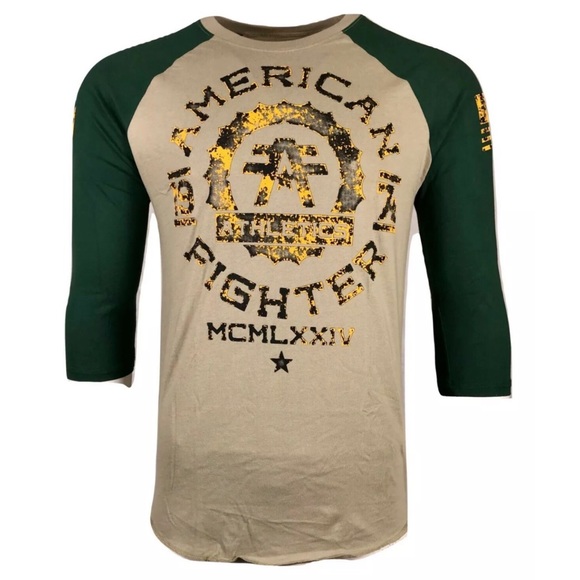 yellow american fighter shirt